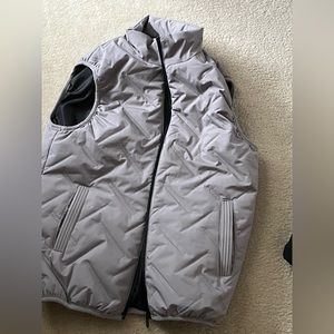 Grey puffer vest medium in grey with black interior